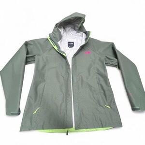 The North Face Olive Green Jacket with Pink Accents